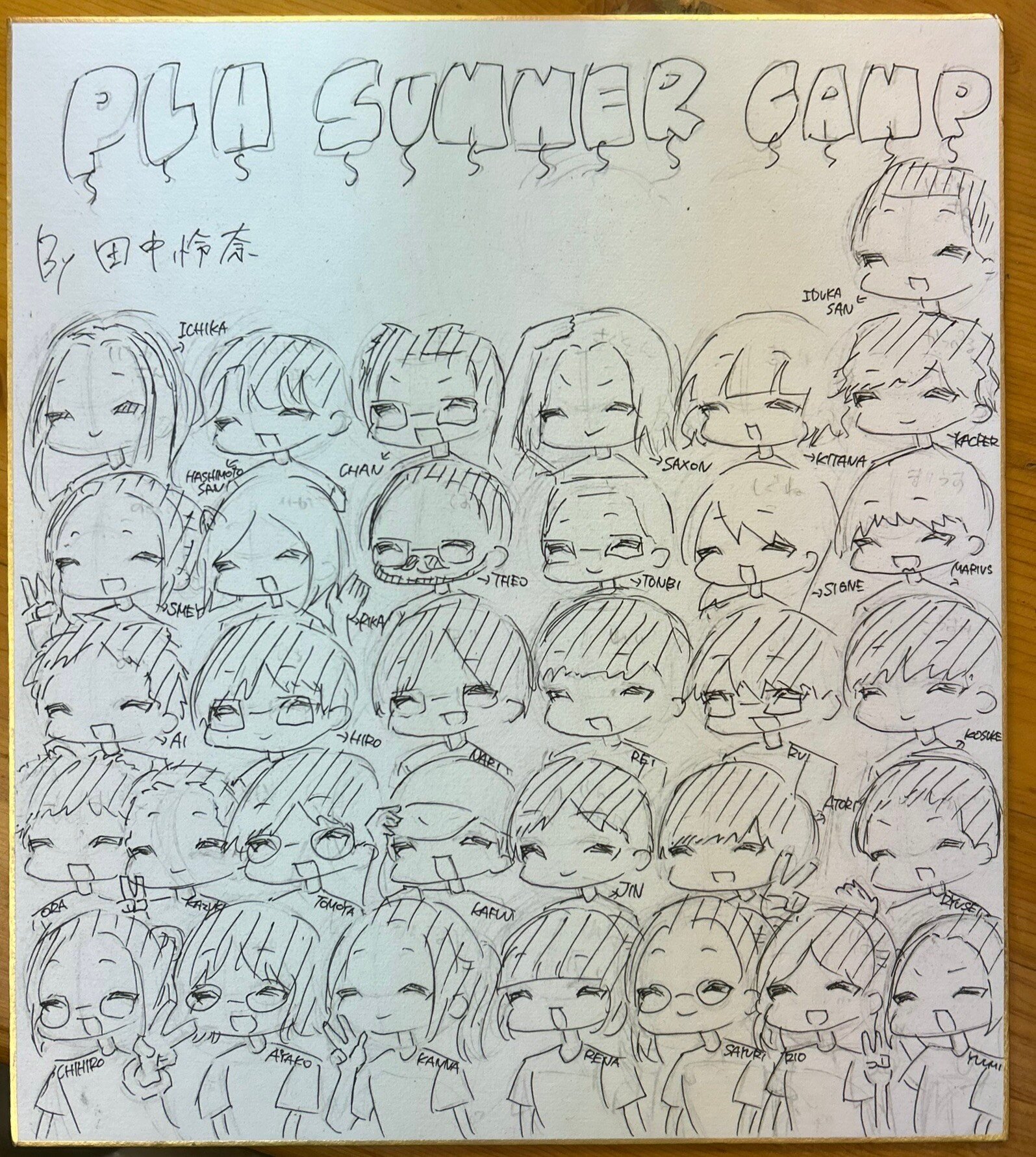 参加者の似顔絵